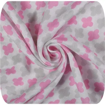 Prostěradlo Kikko Bambusové prostěradlo s gumou XKKO BMB 120x60 Pink Cross