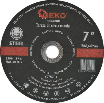 Řezný kotouč Geko G78231 180 × 1,6 mm