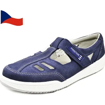 Pánské sandále Pánské sandály PRESTIGE LETNÍ M13001 - 77 Modrý semiš vel. 48