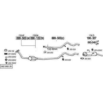 Katalyzátor katalyzátor Bosal 090-122