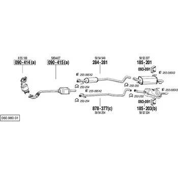 Katalyzátor katalyzátor Bosal 090-415