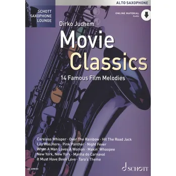 MOVIE CLASSICS (14 skvělých filmových melodií) + Audio Online / altový saxofon a klavír