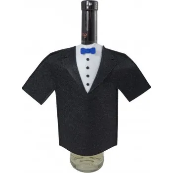 Party dekorace Oblek na láhev – smoking , promoce - dárek k promoci