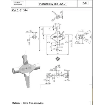 Klíč LIDOKOV - Klíč víceúčelový LK1.7 LIDOKOV 01.374