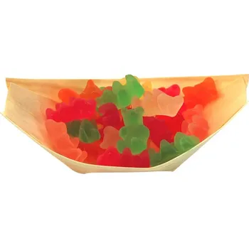 Jednorázové nádobí Lodička dřevěná Boat 11,5x6,5cm/ 50 ks