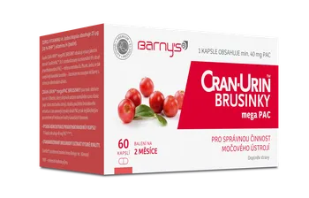 Přírodní produkt Barny's Cran-Urin megaPAC brusinky 60 cps.