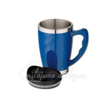 Termohrnek Nerezový termohrnek s tvarovaným ouškem modrý, 400ml