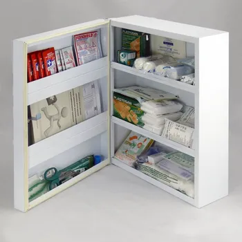 Lékárnička Kovová lékárnička s těsněním proti prachu, pro gastronomická zařízení