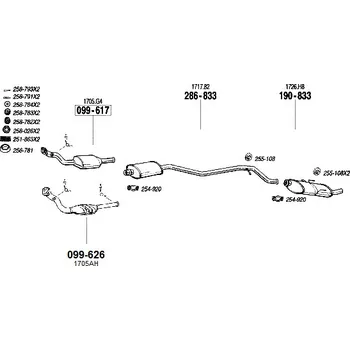 Katalyzátor katalyzátor Bosal 099-626