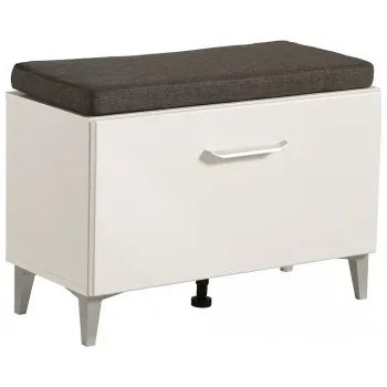 Taburet Lavice s úložným prostorem a sedákem Beatrix - bílá