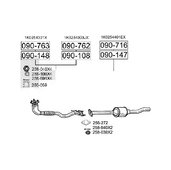 Katalyzátor katalyzátor Bosal 090-763