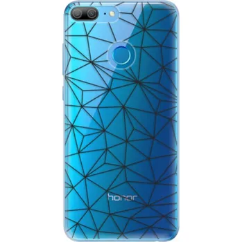 Pouzdro na mobilní telefon Odolné silikonové pouzdro iSaprio - Abstract Triangles 03 - black - Huawei Honor 9 Lite