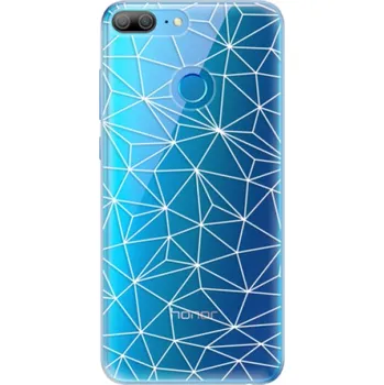 Pouzdro na mobilní telefon Odolné silikonové pouzdro iSaprio - Abstract Triangles 03 - white - Huawei Honor 9 Lite