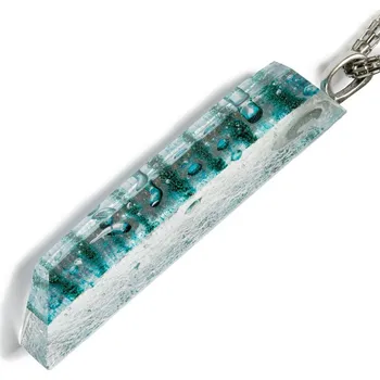 Vánoční ozdoba Broušený skleněný šperk tyrkysový BLANKYT PRV0817