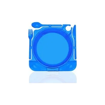 Jednorázové nádobí Talíř hranatý modrý grill party/ 10 ks - TOTÁLNÍ VÝPRODEJ !!!!