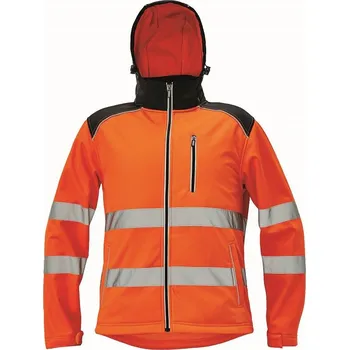CERVA Knoxfield Hi-Vis softshellová bunda oranžová, L