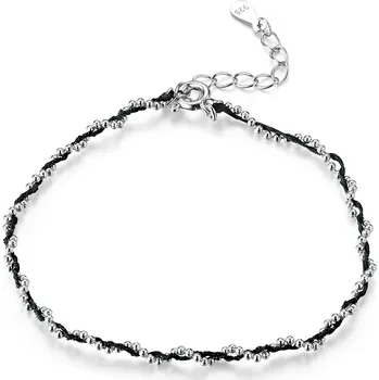 Náramek Elenys náramek Zapletené korálky černý