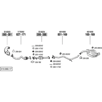 Katalyzátor katalyzátor Bosal 099-588