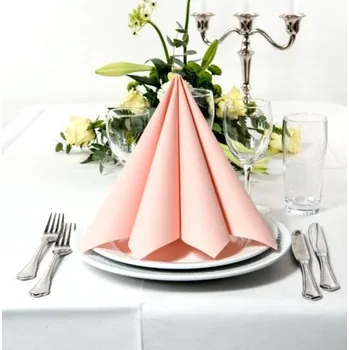 Papírový kapesník Ubrousek 40x40 cm - Airlaid růženín - 1 ks