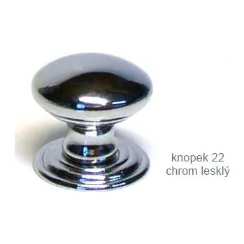 kovový knopek 22 Varianta: knopek 22 chrom lesklý