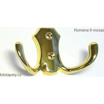Věšák kovový věšák ROMANA II Varianta: věšák ROMANA II mosaz