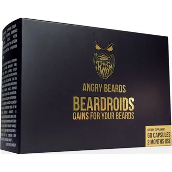 Péče o vousy Angry Beards Beardroids vitamíny na růst vousů 60 ks