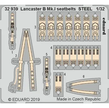 Plastikový model Eduard 1/32 Lancaster B Mk.I seatbelts STEEL (HKM)
