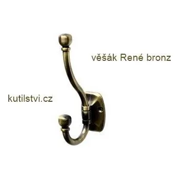 Věšák kovový věšák RENÉ Varianta: věšák RENÉ bronz