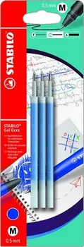 Náplň do psacích potřeb Stabilo Gel Exxx 0,5 mm náplň 3 ks modré