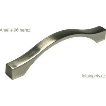Nábytkové kování kovová nerezová úchytka AMELIE 96,128,160,192,224,288,352 Varianta: AMELIE 96 nerez