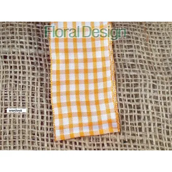 Stuha Stuha s drátkem Pepito 40mm x 20m oranžová