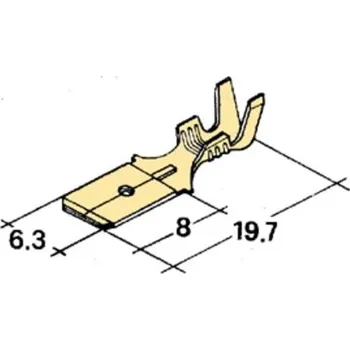 Auto elektroinstalace Tanatech Konektor 6,3mm 1-2,5mm kolík