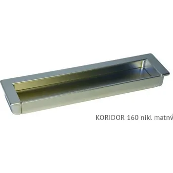 Nábytkové kování úchytka KORIDOR zápustná 32,96,160 Varianta: KORIDOR 160 nikl matný