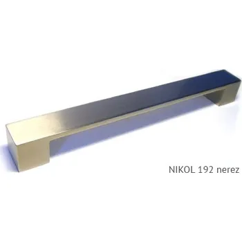 Nábytkové kování kovová úchytka NIKOL 128,160,192 Varianta: NIKOL 192 nerez
