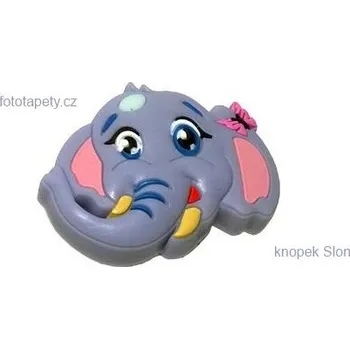 knopek Slon - dětská plastová úchytka na nábytek