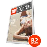 Jansen Display Klaprám 500x700 mm, bílá barva, ostrý roh, profil 25 mm