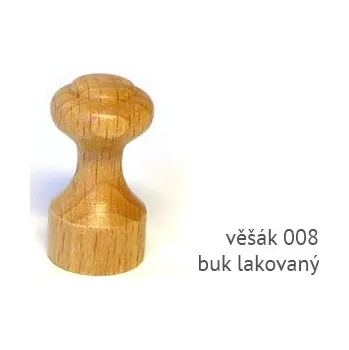 Věšák Dřevěný věšák 008 - jednokolíkový Varianta: Věšák 008 buk lakovaný