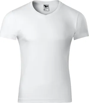 Pánské tričko Malfini Slim Fit V-neck 146 bílé
