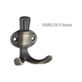 Věšák Kovový věšák Karlos II Varianta: Věšák kovový KRS II, bronz