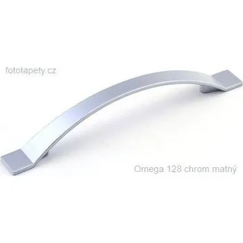 Nábytkové kování kovová úchytka OMEGA 128 Varianta: OMEGA 128 chrom matný
