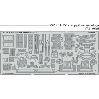 Plastikový model Eduard 1/72 F-35B canopy & undercarriage (ITALERI)