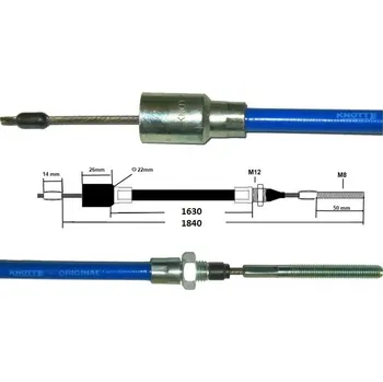KNOTT Lanovod délka bowdenu/lana 1630/1840; nerez