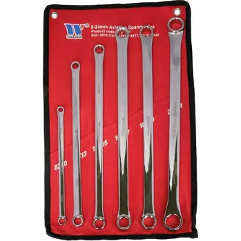 Klíč Klíče očkové 8 - 24 mm, prodloužené, rovné, CrV, sada 6 dílů, Welzh (Welzh Werkzeug)