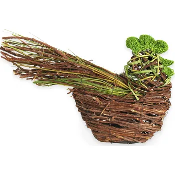 Velikonoční dekorace Slepice proutí 39x22cm zelená (784619)