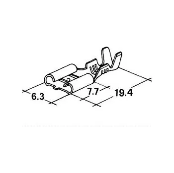 Auto elektroinstalace Tanatech Konektor 6,3mm 0,5-1,5mm dutinka