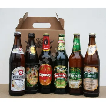 Dárková krabice "Na Zdraví" s 6-ti světlými pivy