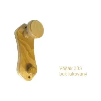 Věšák Dřevěný věšák 303 - dvoukolíkový, doprodej Varianta: Věšák 303 buk lakovaný