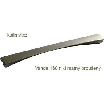 Nábytkové kování kovová úchytka VANDA 160 Varianta: VANDA 160 broušený nikl matný