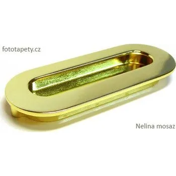 Nábytkové kování Nelina zápustná kovová úchytka Varianta: zápustná úchytka Nelina mosaz