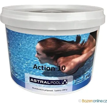 Bazénová chemie Action 10 v 1 tablety 200g pro úpravu vody v bazénu 5 kg